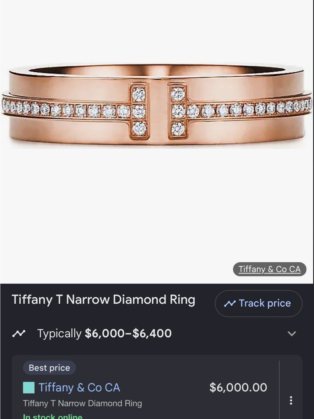 Tiffany & Co. Gold Band with Center Accent - Women's Ring